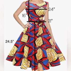 Fit & Flare Dress 97% cotton